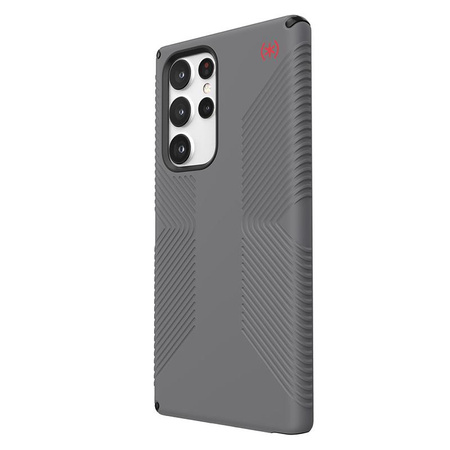 Speck Presidio2 Grip - Samsung Galaxy S22 Ultra Case with MICROBAN Coating (Graphite Grey/Black)