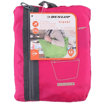 FALTBARE EINKAUFSTASCHE, Rosa, Dunlop 21 L