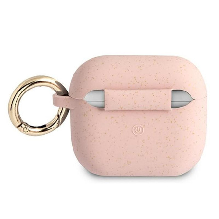 Guess Silicone Glitter Case Est – Etui Airpods 3 (różowy)