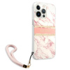 Guess Marble Strap - Coque iPhone 13 Pro Max (rose)