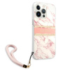 Guess Marble Strap - Etui iPhone 13 Pro Max (różowy)