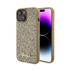 Guess Disco Metal Script - Coque iPhone 15 (Or)