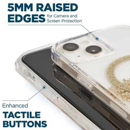 Case-Mate Karat MagSafe - pouzdro pro iPhone 14 zdobené zlatem (Marble)