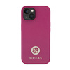 Guess 4G Strass Metall Logo - iPhone 15 Tasche (rosa)