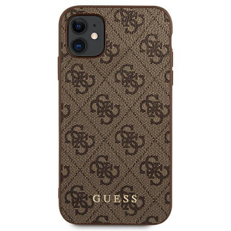 Guess 4G Metal Gold Logo - Coque pour iPhone 11 (marron)