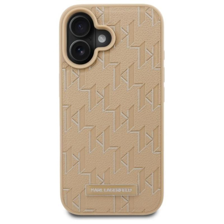 Karl Lagerfeld Hot Stamp MagSafe - étui pour iPhone 16 (beige)