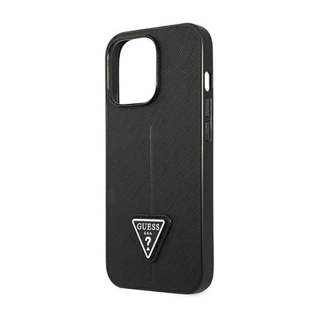 Pouzdro Guess Saffiano Triangle Logo - pouzdro pro iPhone 14 Pro Max (černé)
