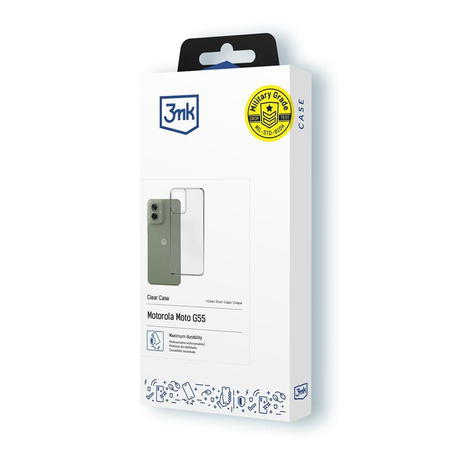 3mk Clear Case - Etui pour Motorola Moto G55 5G (Transparent)