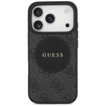 ETUI DO IPHONE 17 PRO do MAGSAFE GUESS ORYGINALNE CZARNE SKÓRZANE MODNE