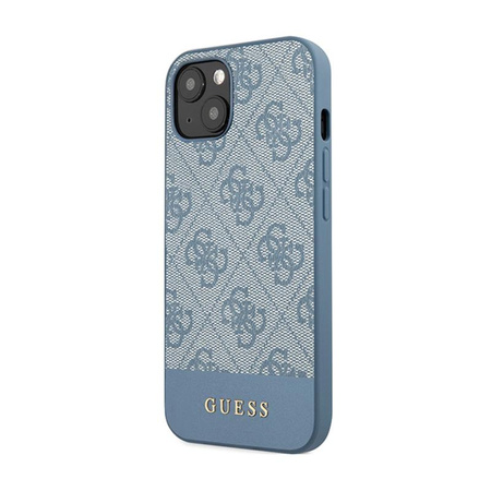 Guess 4G Bottom Stripe Metal Logo Collection - iPhone 15 Case (blue)