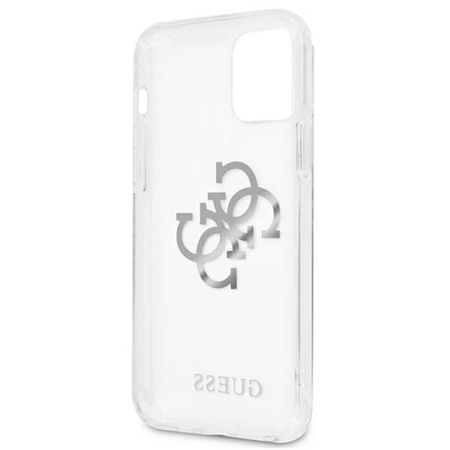 Guess 4G Big Logo Charm - Etui iPhone 12 / iPhone 12 Pro (srebrny charms)