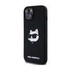 Karl Lagerfeld Silikonové pouzdro Choupette Head MagSafe - iPhone 15 Plus / 14 Plus (černé)