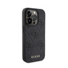 Guess Leather 4G Stamped - Case for iPhone 15 Pro (Black)