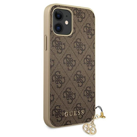 Guess 4G Charms Kollektion - iPhone 12 mini Tasche (braun)