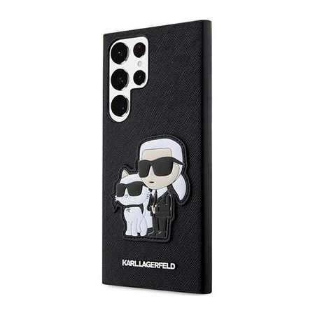 Karl Lagerfeld NFT Saffiano Karl & Choupette - Samsung Galaxy S23 Ultra Tasche (schwarz)