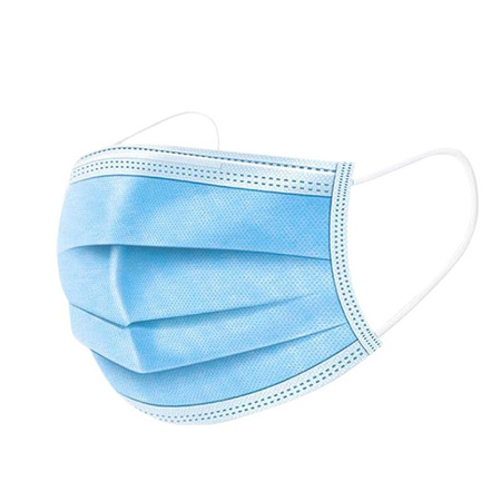 Hoco - Disposable face mask, 3 layers, 50 pieces (Blue/White)