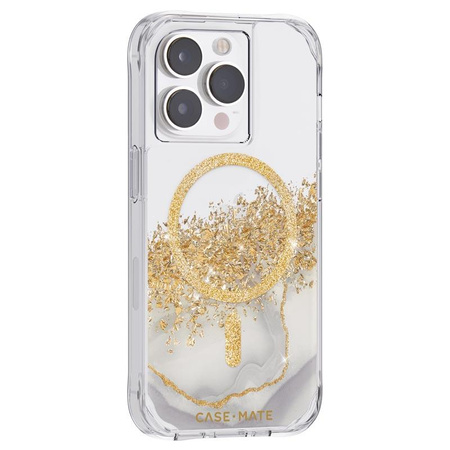 Case-Mate Karat MagSafe - iPhone 14 Pro Tasche mit Gold verziert (Marmor)