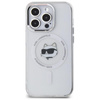 Karl Lagerfeld IML Metall Choupette Kopf MagSafe - iPhone 14 Pro Tasche (weiß)