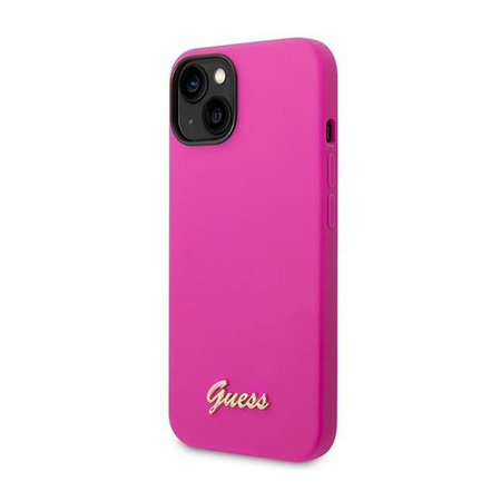 Guess Silicone Vintage - Coque iPhone 14 Plus (fuchsia)