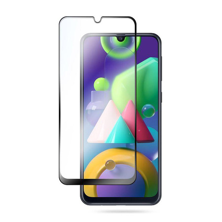 Crong 7D Nano Flexible Glass - Szkło hybrydowe 9H na cały ekran Samsung Galaxy M21