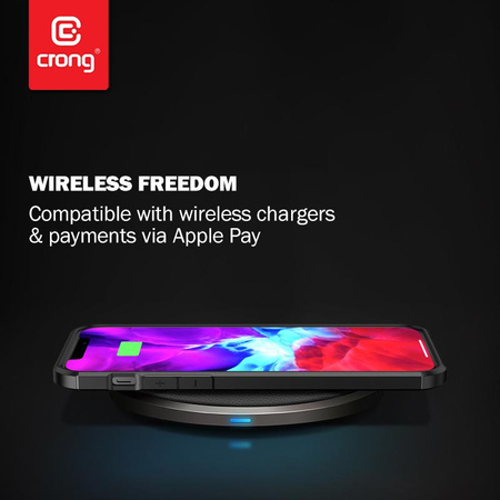 Kryt Crong Hybrid Carbon - iPhone 12 Pro Max (černý)