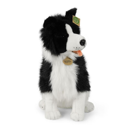 Rappa - Plüss valósághű kabala Border Collie kutya ülve 40 cm Környezetbarát
