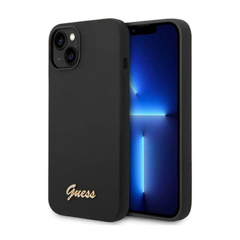 Guess Silicone Vintage - Coque iPhone 14 (noir)