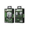 WEKOME WP-U02 Mecha Series - 2x USB-C Super Fast Charger GaN 40W Power Charger (Silver)