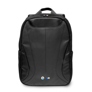 BMW Carbon&Leather Tricolor - Sac à dos pour ordinateur portable 16" (noir)