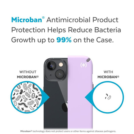Speck Presidio2 Pro - Antibacterial iPhone 14 Plus Case (Spring Purple / Cloudygrey / White)