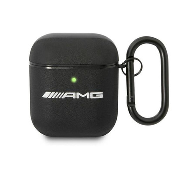 AMG Leather Big Logo - Pouzdro pro Apple AirPods (černé)