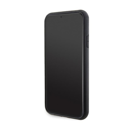 Karl Lagerfeld Gripstand Saffiano Karl & Choupette Pins - Coque iPhone 11 (noir)