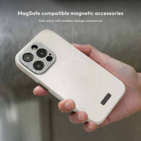 Moshi Napa MagSafe - Ledertasche für iPhone 15 Pro (Midnight Black)