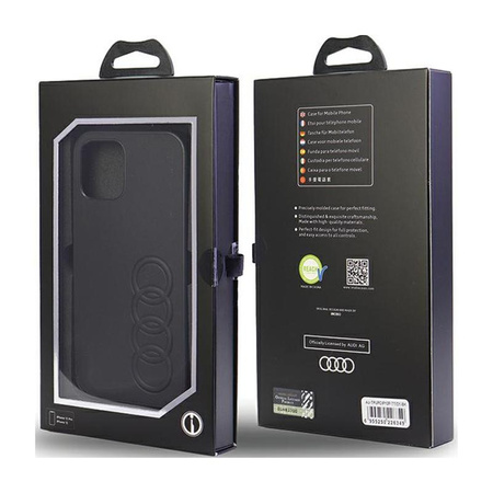 Audi Synthetic Leather - Coque pour iPhone 12 / iPhone 12 Pro (Noir)