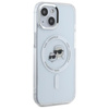 Karl Lagerfeld IML Metal Karl & Choupette Head MagSafe - Coque pour iPhone 15 (blanc)
