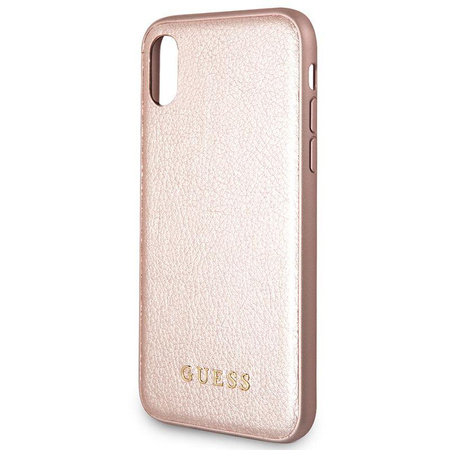 Guess Iridescent - Coque iPhone Xs / X (or rose)