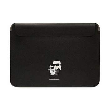 Karl Lagerfeld NFT Saffiano Karl & Choupette Sleeve - pouzdro na 16" notebook (černé)