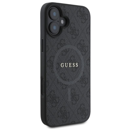 Guess 4G Ring Classic Logo MagSafe – Pouzdro pro iPhone 16 (černé)