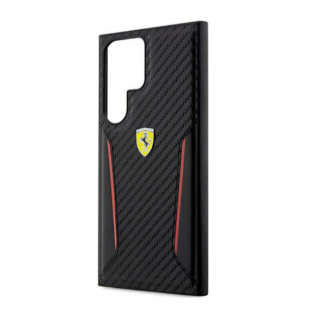 Ferrari Carbon Contrast Edges - Samsung Galaxy S23 Ultra Gehäuse (schwarz)