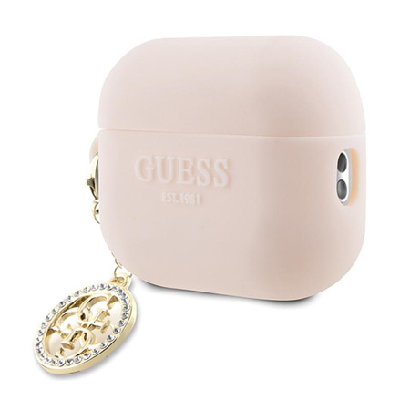 Guess 3D gumi 4G Diamond Charm - AirPods Pro 2 tok (rózsaszín)