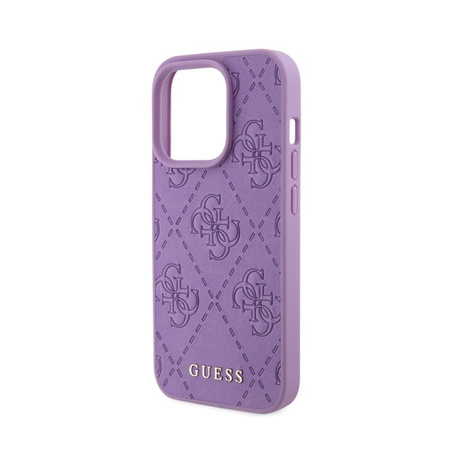 Guess Leather 4G Stamped - iPhone 15 Pro Case (violet)