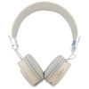Guess Grained Classic Round Shape - Casque intra-auriculaire sans fil Bluetooth ENC (beige)