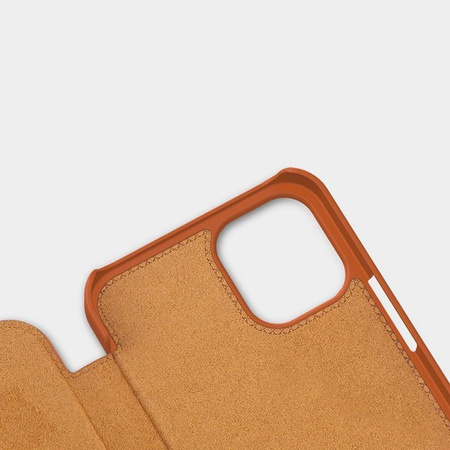 Kožené pouzdro Nillkin Qin - Pouzdro pro Apple iPhone 12 Mini (modré)