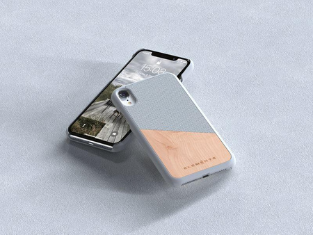 Nordic Elements Original Hel - Coque en bois pour iPhone XR (Gris clair)