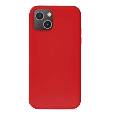 PURO ICON Cover - pouzdro na iPhone 13 s antimikrobiální ochranou (červené)