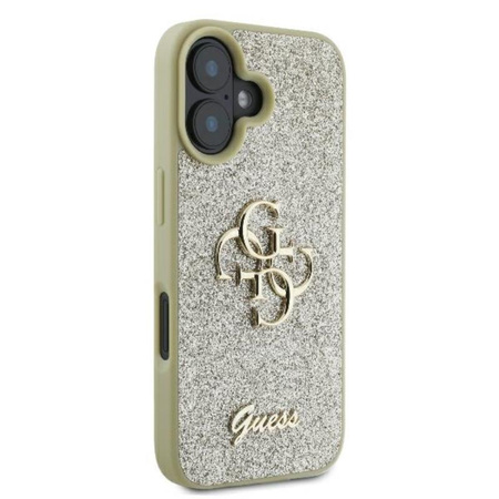 Coque Guess Fixed Glitter Big 4G - iPhone 16 Plus Case (Gold)