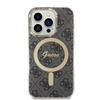 Guess Bundle Pack MagSafe 4G - Zestaw etui + ładowarka MagSafe iPhone 14 Pro (czarny/złoty)