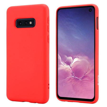 Barevný kryt Crong - pouzdro pro Samsung Galaxy S10e (červené)