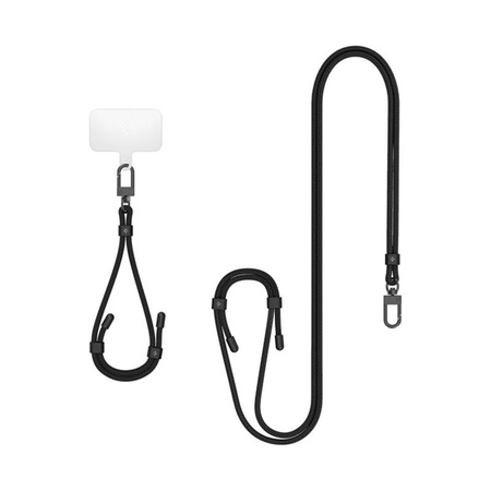 Spigen Universal Strap Set Crossbody & Wrist - Schulter und Handgelenk Telefonriemen (Schwarz)