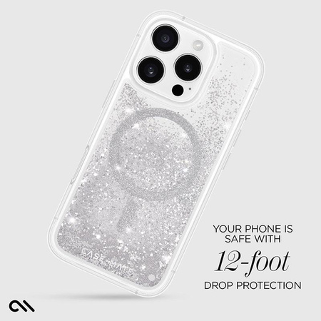 Pouzdro Case-Mate Waterfall MagSafe - iPhone 16 Pro (stříbrné)